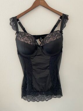 Honey Love Black Push Bra Chemise Set Treasure Me Teddy Lingerie 5x